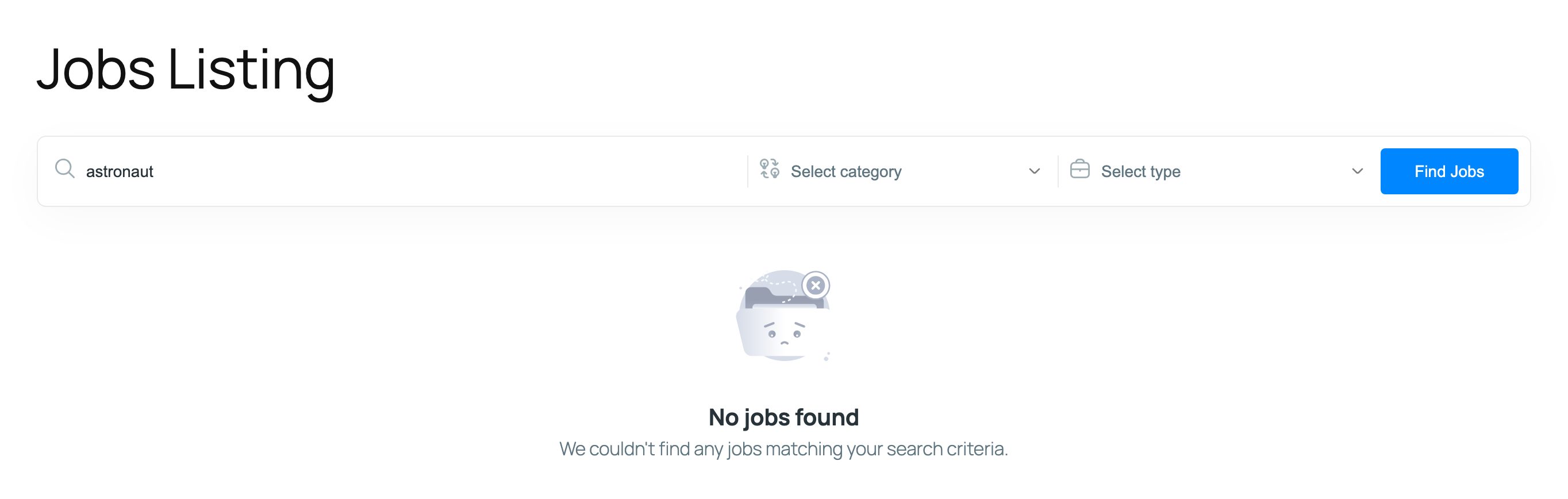 No jobs found